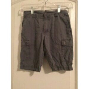 Shaun White Boys Casual Cargo Shorts Gray Zip & Button Size 8